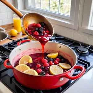Рецепт Равиоли с кабанчиком и ягодным соусом - Приготовление ягодного соуса