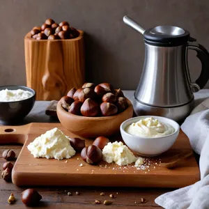 Рецепт Равиоли с каштанами и сливочно-грибным соусом - Приготовление начинки с каштанами и рикоттой