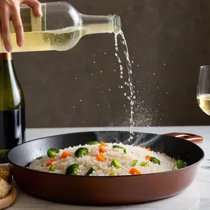 Рецепт Ризотто с сельдереем и грецкими орехами - Дегласирование вином