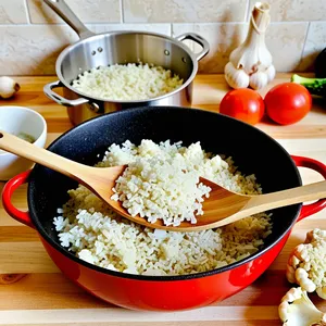 Рецепт Ризотто с цветной капустой и трюфельным маслом - Подготовка ингредиентов