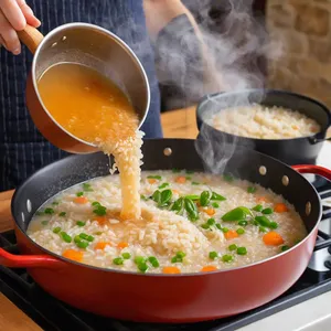Рецепт Ризотто с цветной капустой и трюфельным маслом - Добавление бульона