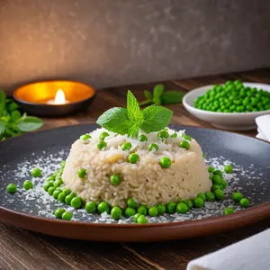 Рецепт Ризотто с зеленым горошком и мятой - Подача
