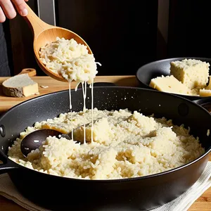 Рецепт Ризотто со свёклой и козьим сыром - Добавление сыров