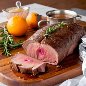 Рецепт Ростбиф с апельсиновой цедрой и можжевельником - Отдых и подача