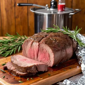 Рецепт Ростбиф с горчичной корочкой и медовой глазурью - Отдых мяса