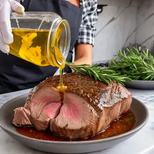 Рецепт Ростбиф с гранатовым соусом и розмарином - Маринование