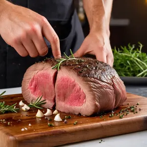 Рецепт Ростбиф с гранатовым соусом и тимьяном - Подготовка мяса и маринада