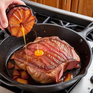 Рецепт Ростбиф с хрустящей корочкой из бекона и кленовым сиропом - Запекание ростбифа