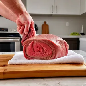 Рецепт Ростбиф с кофейной корочкой и вишневым соусом - Подготовка мяса