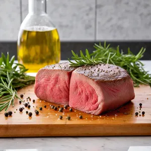 Рецепт Ростбиф с мятным соусом и жареным чесноком - Подготовка мяса