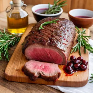 Рецепт Ростбиф с вишневым джемом и розмарином - Подготовка мяса и маринада