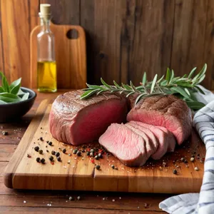 Рецепт Ростбиф с вишневым соусом и шалфеем - Подготовка мяса
