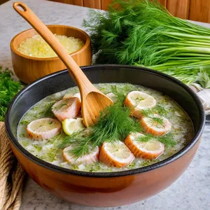 Рецепт Рыбный пирог с камбалой и луком-пореем - Формирование начинки