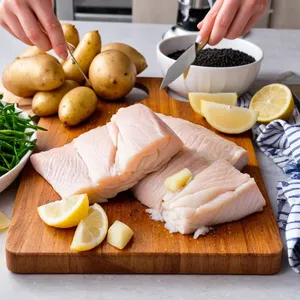 Рецепт Рыбный пирог с треской и картофелем - Подготовка начинки