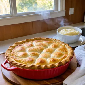 Рецепт Рыбный пирог с тунцом и оливками - Выпекание