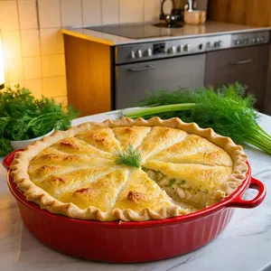 Рецепт Рыбный пирог с зубаткой и сельдереем - Выпечка