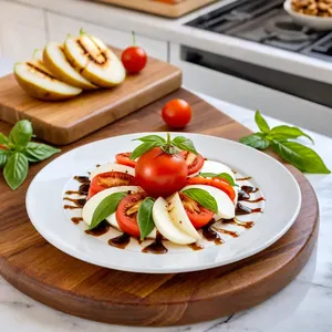 Рецепт Салат Капрезе с грушей и грецкими орехами - Сборка салата