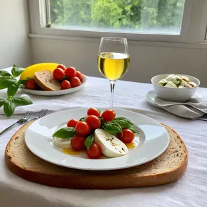 Рецепт Салат Капрезе с грушей и грецкими орехами - Подача