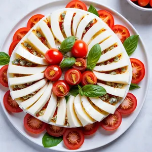 Рецепт Салат Капрезе с инжиром и голубым сыром - Сборка салата