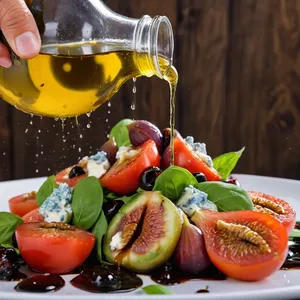Рецепт Салат Капрезе с инжиром и голубым сыром - Заправка и подача