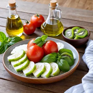 Рецепт Салат Капрезе с киви и кунжутом - Подготовка ингредиентов