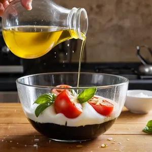 Рецепт Салат Капрезе с киви и кунжутом - Приготовление заправки