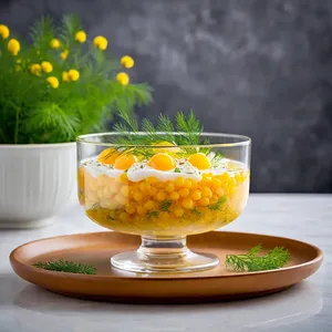 Рецепт Салат "Мимоза" с копченой уткой и айвой - Украшение и подача