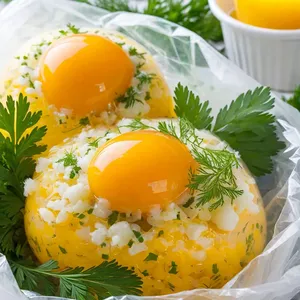 Рецепт Салат "Мимоза" с крабовыми палочками и кукурузой - Финальный слой и украшение