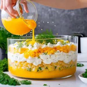 Рецепт Салат "Мимоза" с тунцом и каперсами - Финальные слои и украшение