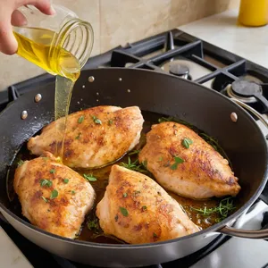 Рецепт Салат Нисуаз с куриной грудкой и манго - Приготовление куриной грудки