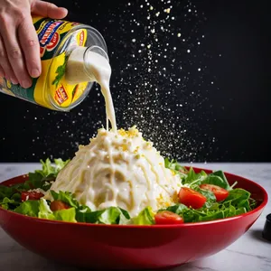 Рецепт Салат с копченой курицей и ананасом - Заправка и seasoning