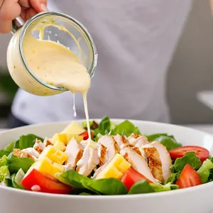 Рецепт Салат с копченой курицей и ананасом - Заправка салата