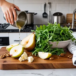 Рецепт Салат с козьим сыром и медовой заправкой - Подготовка ингредиентов