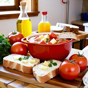 Рецепт Сальморехо с ананасом и кинзой - Подготовка ингредиентов