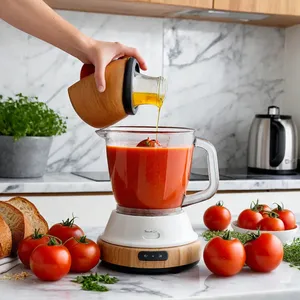 Рецепт Сальморехо с фейхоа и кедровыми орешками - Приготовление томатной основы