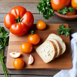 Рецепт Сальморехо с хурмой и кедровыми орешками - Подготовка ингредиентов