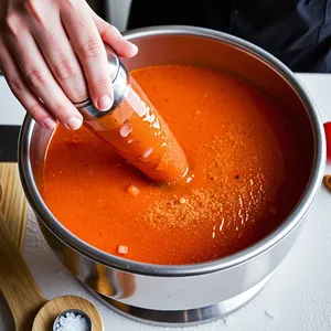 Рецепт Сальморехо с малиной и козьим сыром - Приправление и охлаждение