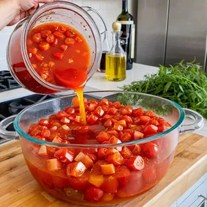 Рецепт Сальморехо с свёклой и козьим сыром - Приготовление томатной основы
