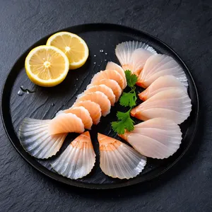 Рецепт Сашими из гребешка с икорным соусом - Подача сашими