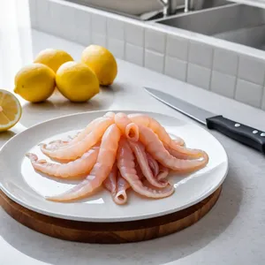 Рецепт Сашими из кальмара с лимонным соусом - Подготовка кальмара