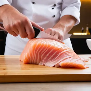 Рецепт Сашими из морского ангела с гранатовым соусом - Подготовка филе морского ангела