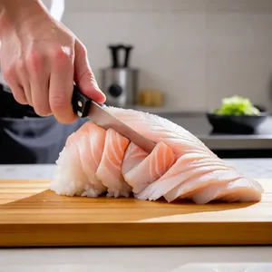 Рецепт Сашими из морского черта с устричным соусом - Подготовка филе морского черта