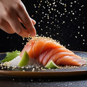 Рецепт Сашими из морского окуня с трюфельным соусом - Финальные штрихи