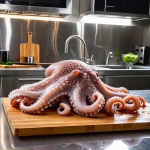 Рецепт Сашими из осьминога с чесночным маслом - Подготовка осьминога