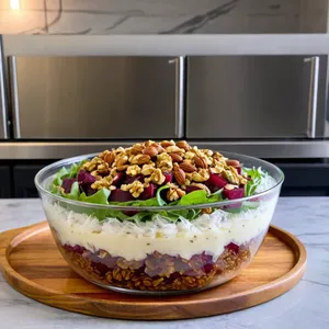 Рецепт Сельдь под шубой с черносливом и грецкими орехами - Финальное украшение