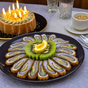 Рецепт Сельдь под шубой с киви и кунжутом - Украшение и подача