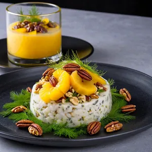 Рецепт Сельдь под шубой с маракуйей и пеканами - Декор и подача