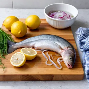 Рецепт Сельдь под шубой с тыквой и тыквенными семечками - Подготовка сельди