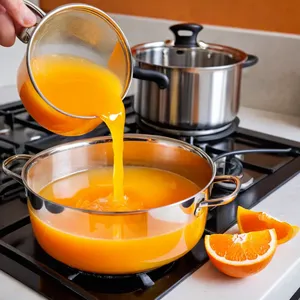Рецепт Сельдь с апельсиновым гелем и хрустящим шпинатом - Приготовление апельсинового геля