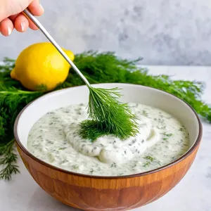 Рецепт Сельдь с мандариновым желе и укропным кремом - Приготовление укропного крема